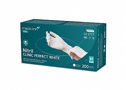 Nitril-Handschuhe Medi-Inn Clinic Perfect White 200