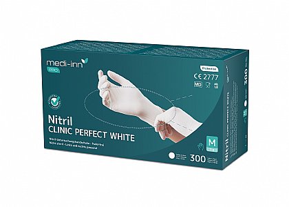 Nitril-Handschuhe Medi-Inn Clinic Perfect White 300