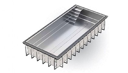 Edelstahl-Überlauf-Pool