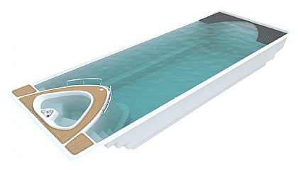 Jacht-Pool mit Wasser